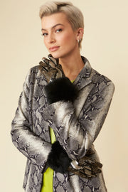 Luxe Faux Leather Snake Print Gloves-Gloves-Buy Me Fur Ltd-One Size-Green-Faux Leather-Urbanheer