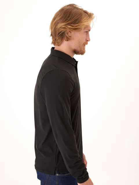 Luxe Jersey Long Sleeve Polo