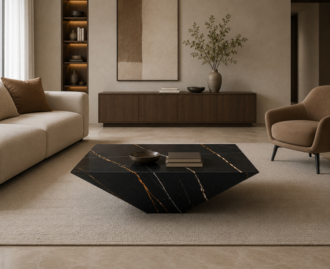 Luxe Prism Marble Coffee Table