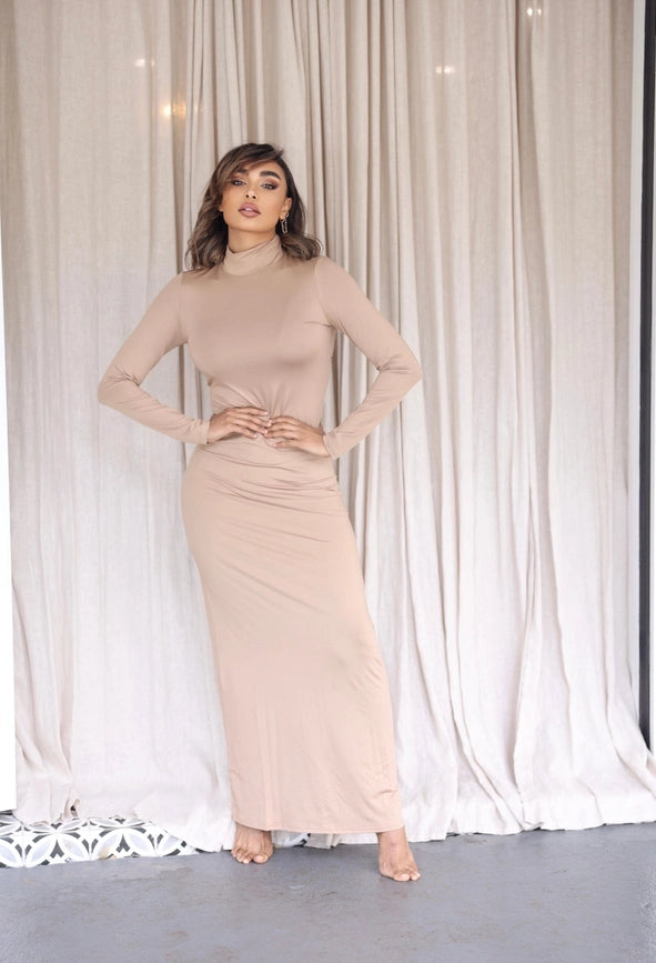 Luxe Slip Dress Latte-Dress-Mod Squad-4-Urbanheer