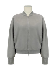 Luxe Super Soft Fleece Bomber-Jacket-Blanc Noir-XS-Mourning Dove-Urbanheer