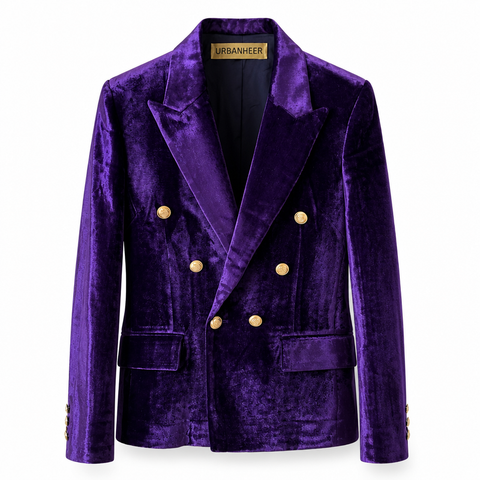 Luxurious Velvet Purple Blazer