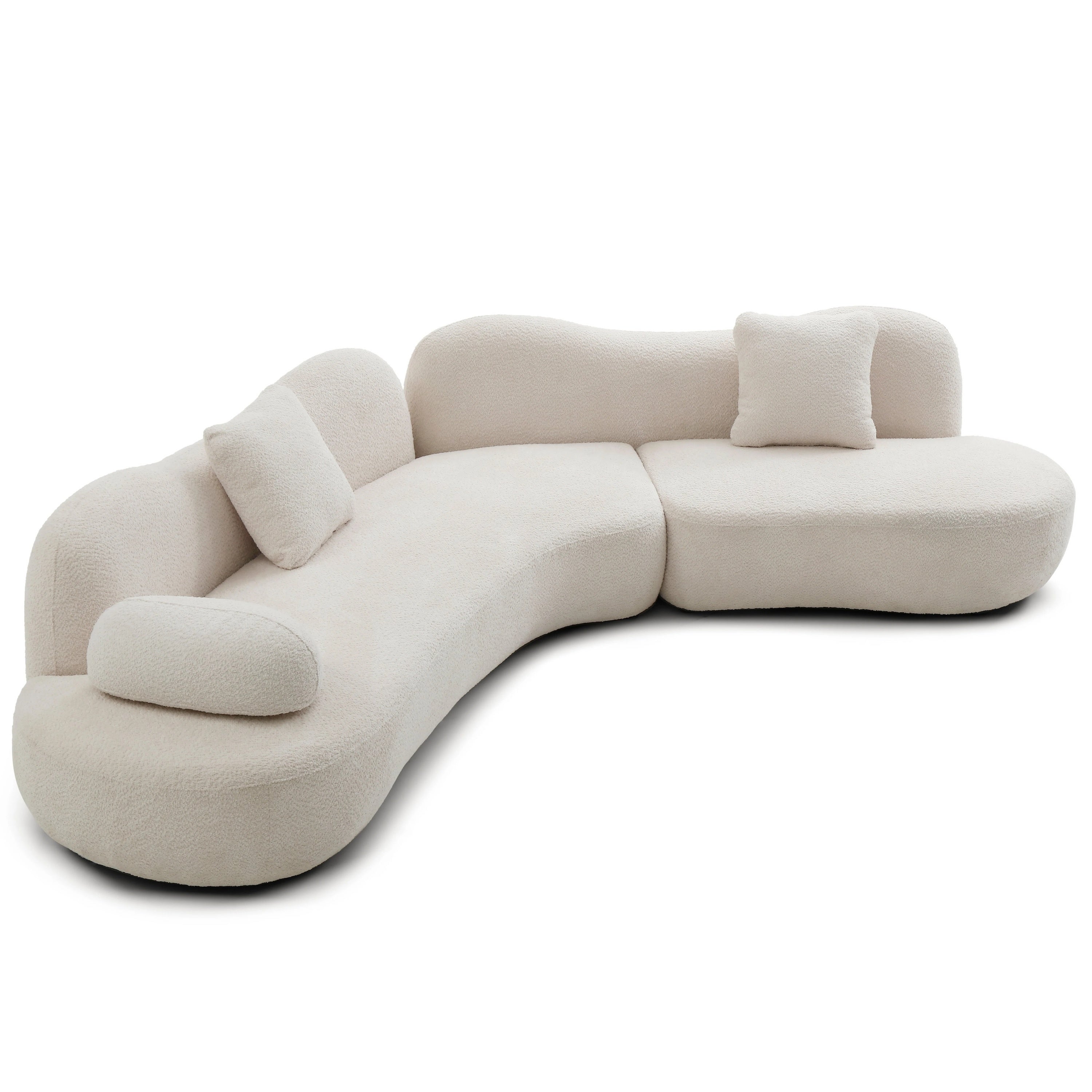 Luxury Crescent Bouclé Sofa