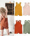 Luxury Modern Baby Kids Boy and Girl Infant Romper Jumpsuit Cotton Outfits Set Ribbed Solid Clothes For Kids