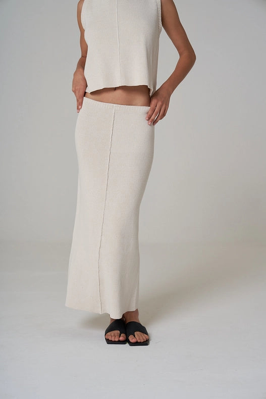 Lyna Knitted Skirt-Skirt-Leap Concept-XS-Ecru-Urbanheer