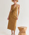 Lyra Crinkled Woven Halter Dress