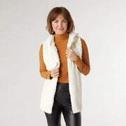 Lyric Faux Fur Hooded Vest Off White-Vest-COCO + CARMEN-XS-Off White-Urbanheer