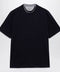 Brunello Cucinelli Crew-neck cotton jersey T-shirt with faux layering, cobalt