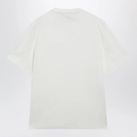 Brunello Cucinelli Crew-neck cotton jersey T-shirt with logo in off white