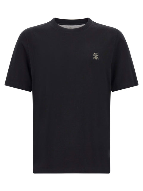 Brunello Cucinelli Logo Embroidery T-shirt