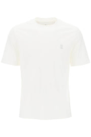 Brunello Cucinelli T-Shirt With Logo Print-T-Shirt-BRUNELLO CUCINELLI-S-White-Urbanheer