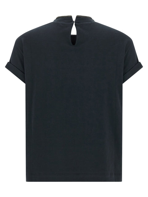 Brunello Cucinelli Shiny Collar T-shirt