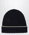 Brunello Cucinelli Ribbed cashmere beanie in navy blue