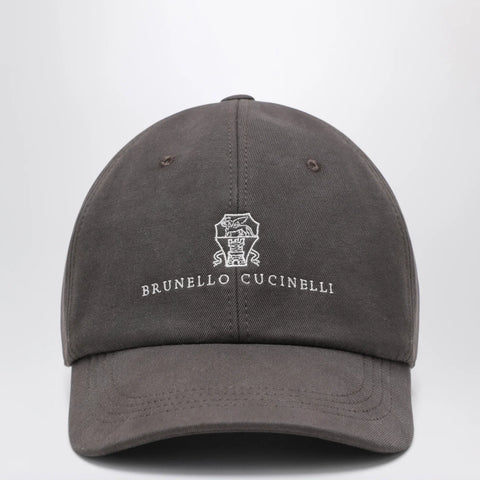 Brunello Cucinelli Brown cotton baseball cap
