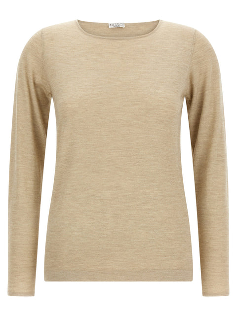 Brunello Cucinelli Scollo A Barchetta In Lurex Sweater