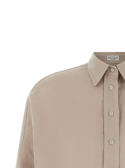 Brunello Cucinelli Dazzling Cascade Cuffs Shirt