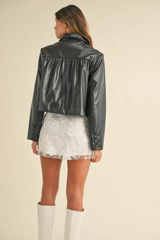 MABLE 3D Floral Embellished Applique Mini Skirt-MABLE-White-S-Urbanheer