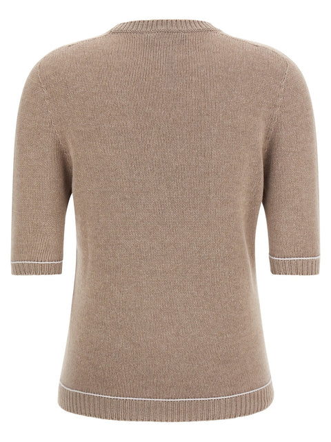 Fabiana Filippi Gauze Platinum Sweater
