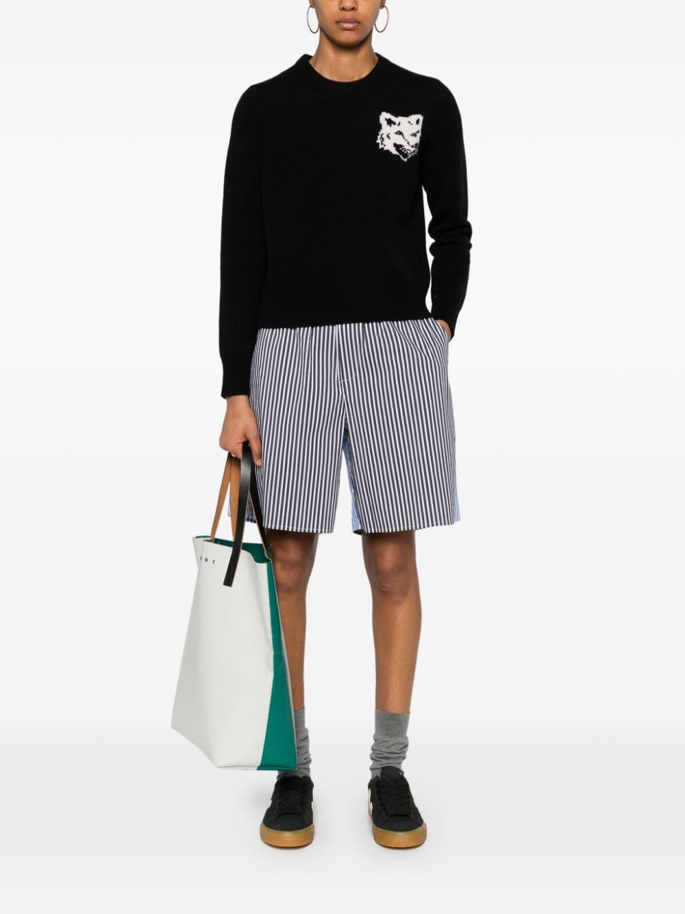 MAISON KITSUNE' Sweaters Black-Topwear-Maison Kitsune-M-Urbanheer