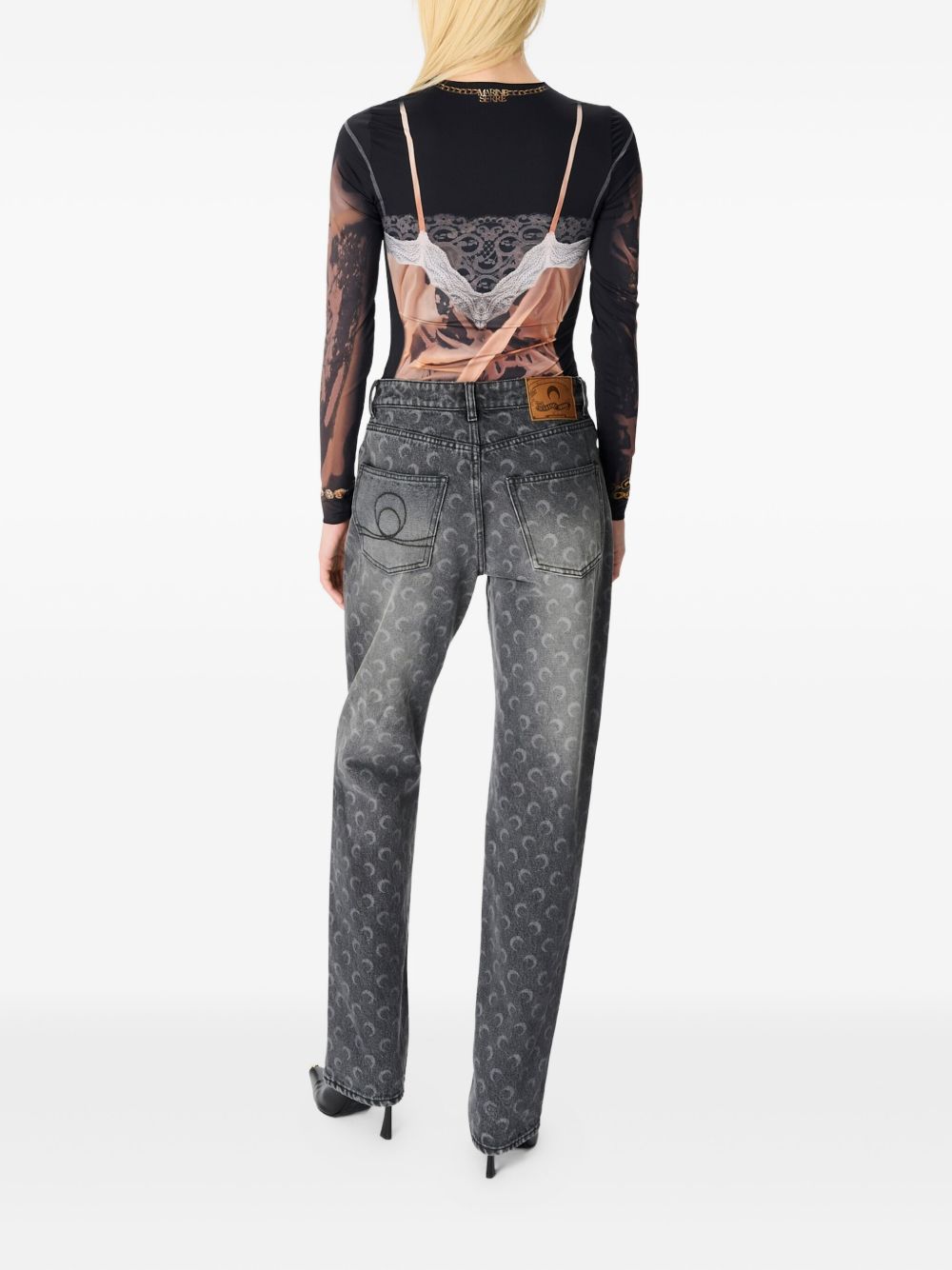 MARINE SERRE Jeans Grey