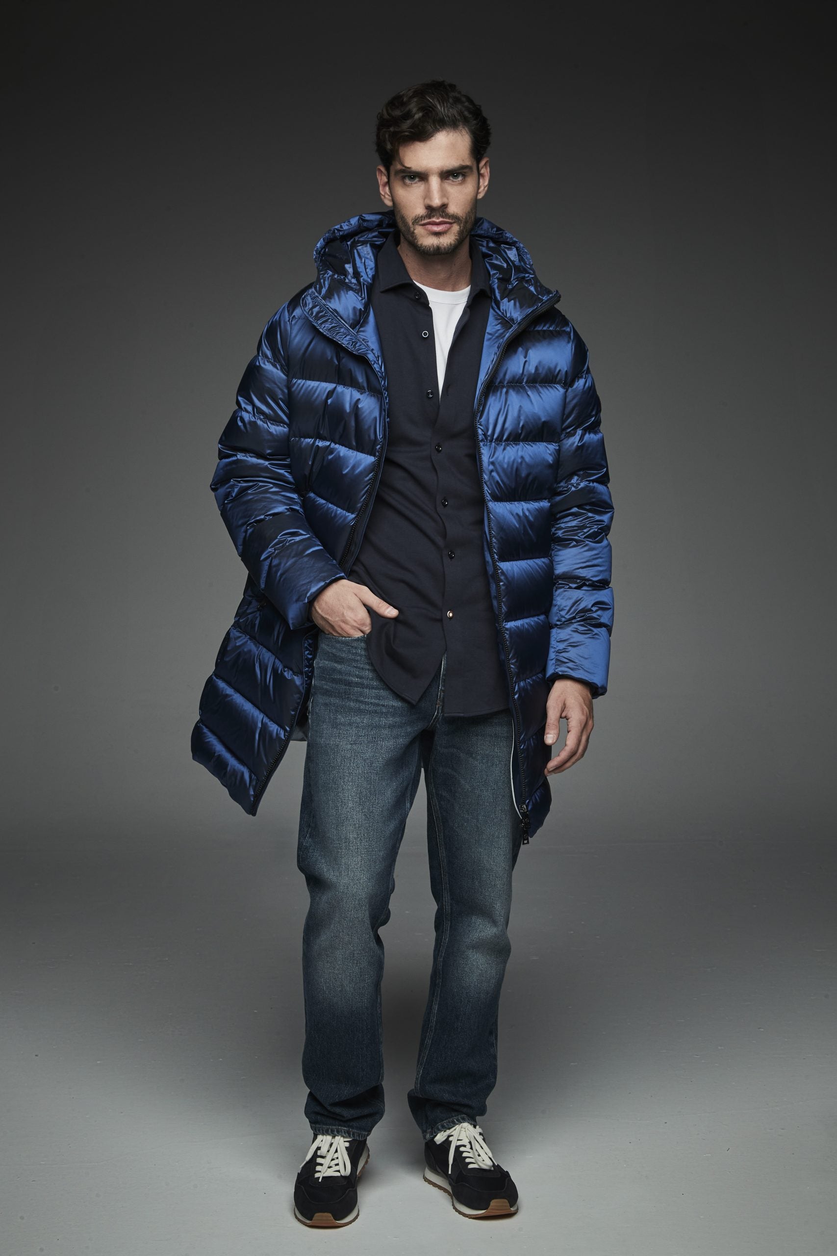 Henry Arroway Marlon Men Puffer Jacket NAVY-Puffer Jacket-Henry Arroway-NAVY-S-Urbanheer