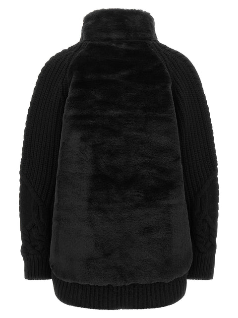 Herno Cardigan With Fur Insert