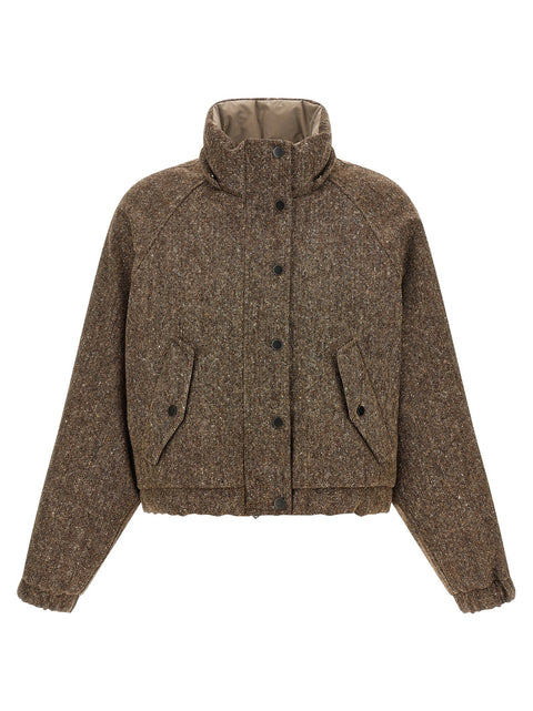 Brunello Cucinelli Donegal Tweed Down Jacket
