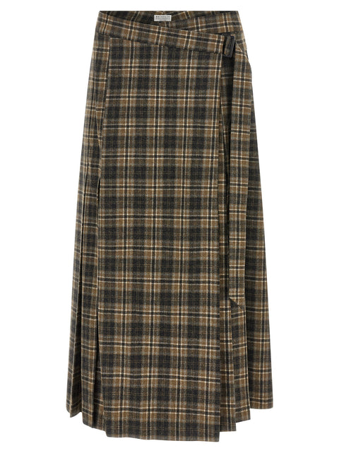 Brunello Cucinelli Tartan Skirt