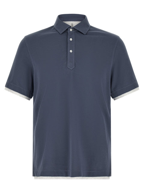 Brunello Cucinelli Double Layer Polo Shirt