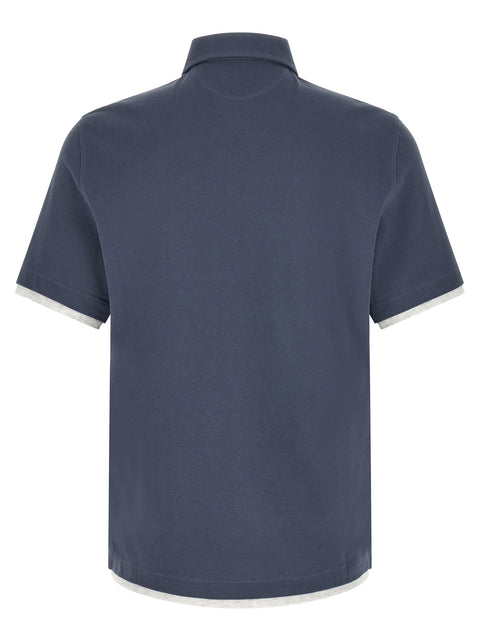 Brunello Cucinelli Double Layer Polo Shirt