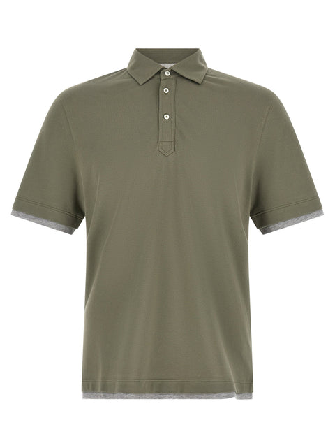 Brunello Cucinelli Faux Layering Polo Shirt