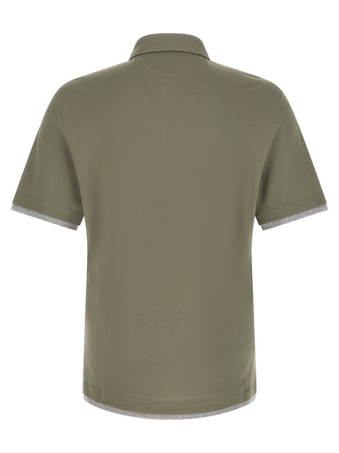 Brunello Cucinelli Faux Layering Polo Shirt