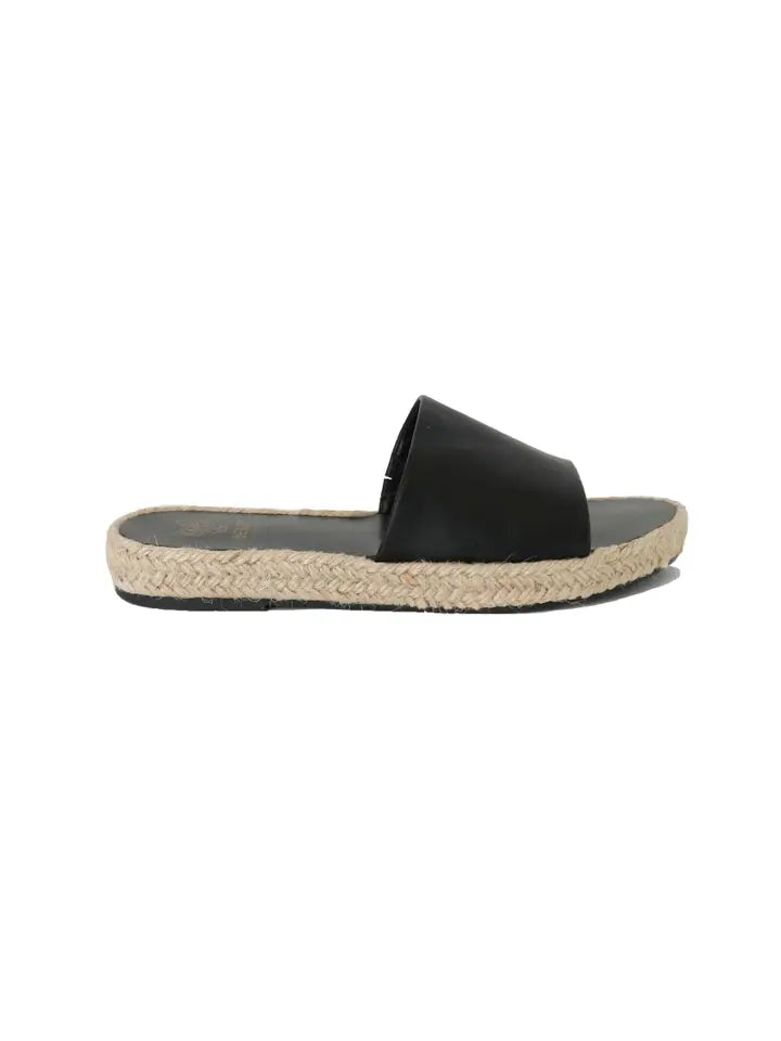 MELANIE-05 Slip-On Espadrille Slides Black-Sandals-BEAST FASHION-A RUN-Black-Urbanheer