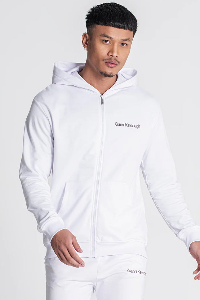 White Essential Micro Hoodie Jacket-Gianni Kavanagh-WHITE-XS-Urbanheer