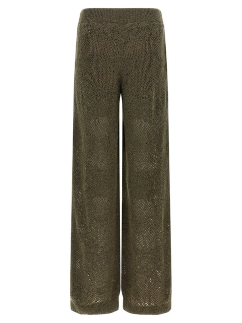 Brunello Cucinelli Track Flower Lace Pants