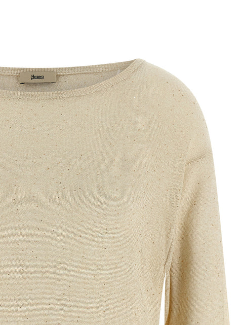 Herno Lamé And Sequin Yarn Sweater