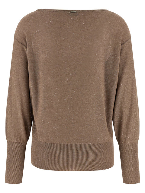 Herno Lamé And Sequin Yarn Sweater