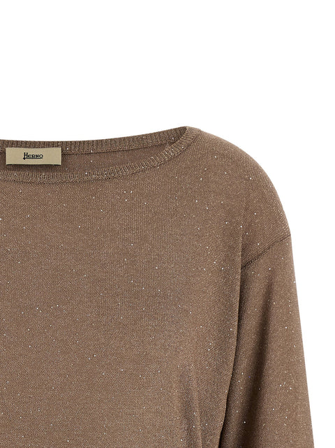 Herno Lamé And Sequin Yarn Sweater