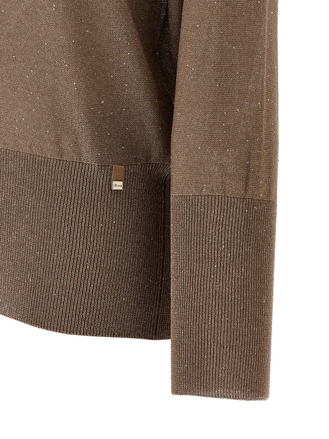 Herno Lamé And Sequin Yarn Sweater
