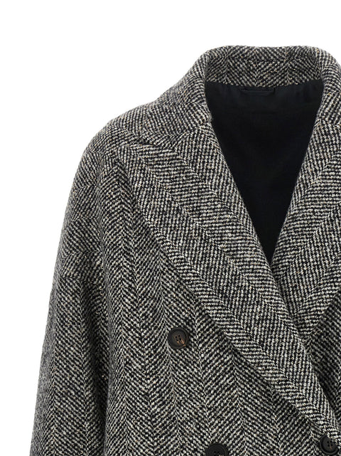 Brunello Cucinelli Dazzling Chevron Coat