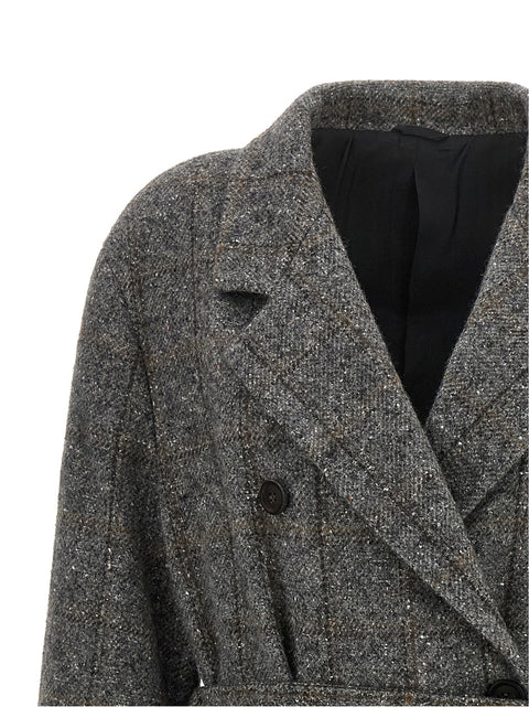 Brunello Cucinelli Check Tweed Coat