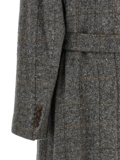 Brunello Cucinelli Check Tweed Coat