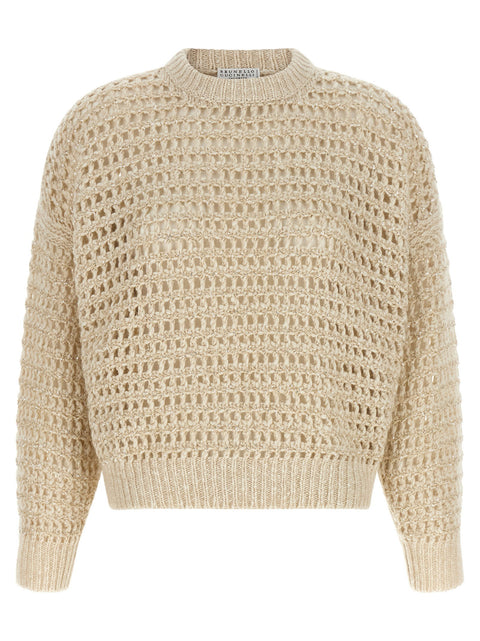 Brunello Cucinelli Dazzling Braids Sweater