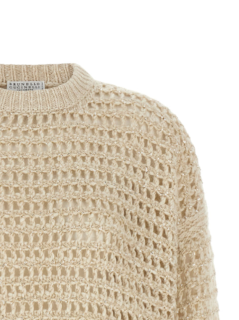 Brunello Cucinelli Dazzling Braids Sweater