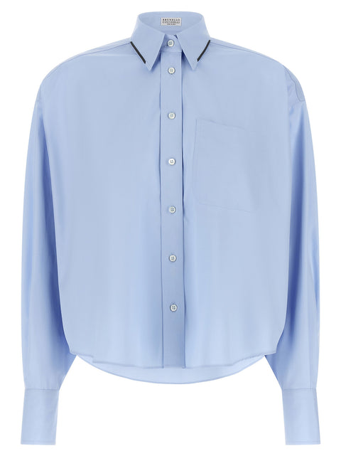 Brunello Cucinelli Shiny Trim Shirt