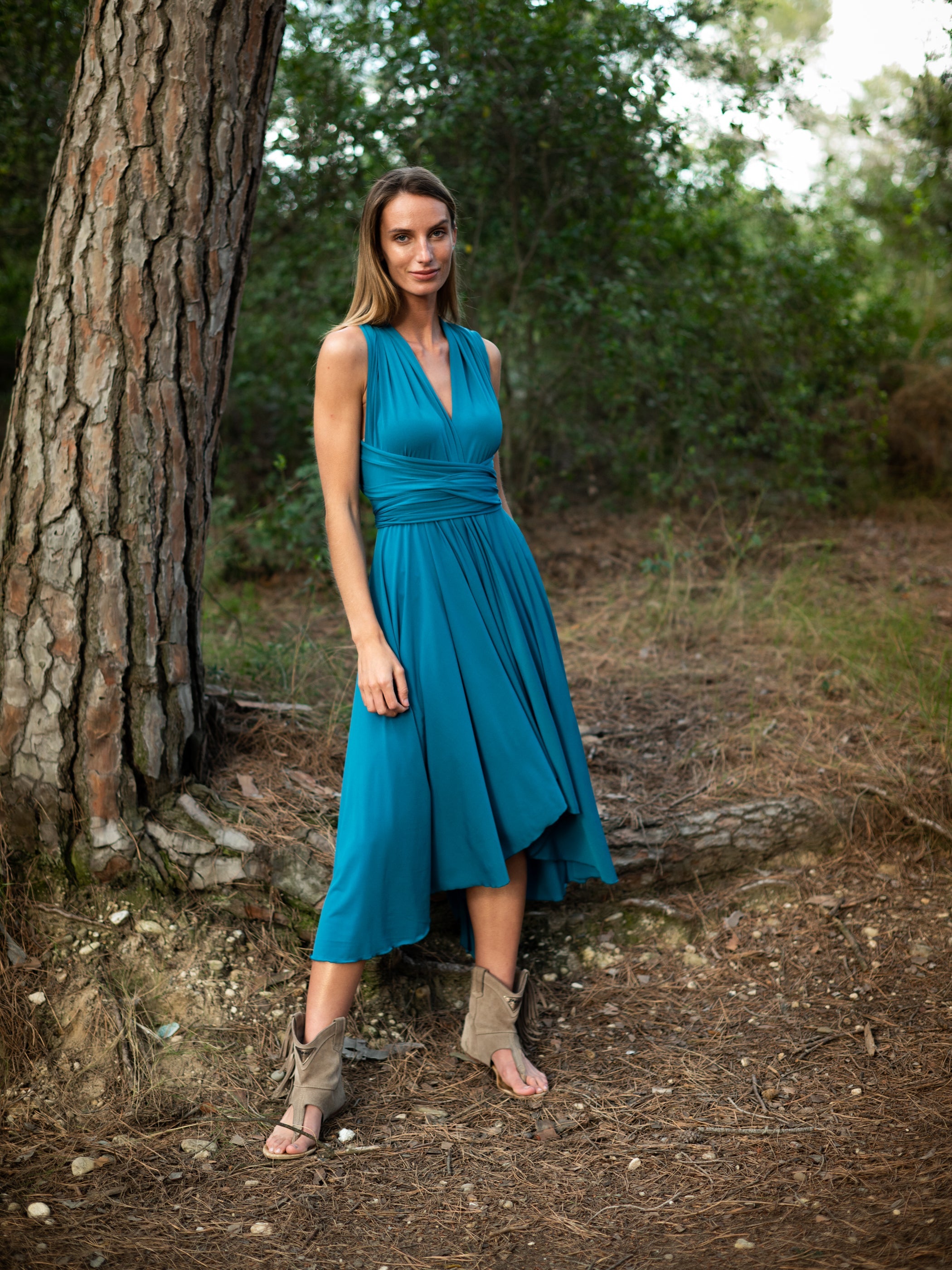 MIDI DRESS-MULTIDRESS-Ceylan Bcn-TEAL-ONLY-Urbanheer