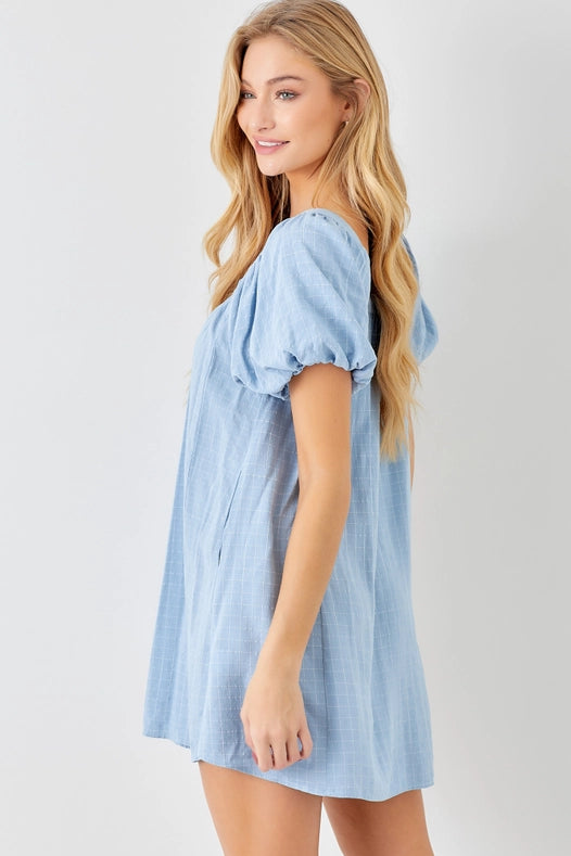 MINI DRESS - Regular Size-Dress-Baevely by Wellmade USA-S-Denim-Urbanheer