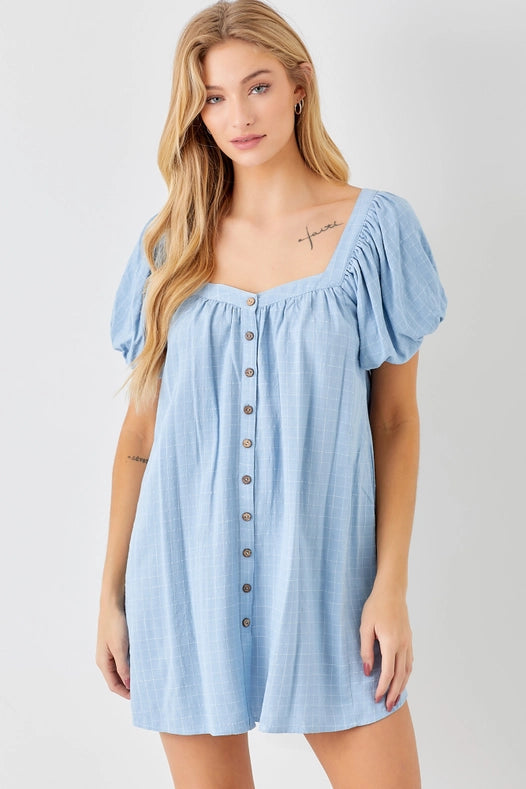 MINI DRESS - Regular Size-Dress-Baevely by Wellmade USA-S-Denim-Urbanheer