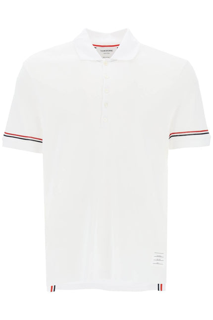 Thom Browne Tricolor Intarsia Polo Shirt White-THOM BROWNE-1-Urbanheer