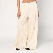 MKDT Studio Pinola-atelier pleated fabric ivory trousers